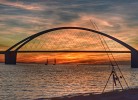 Brücke mit Sonnenuntergang